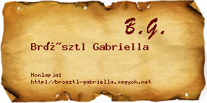 Brösztl Gabriella névjegykártya