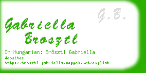 gabriella brosztl business card